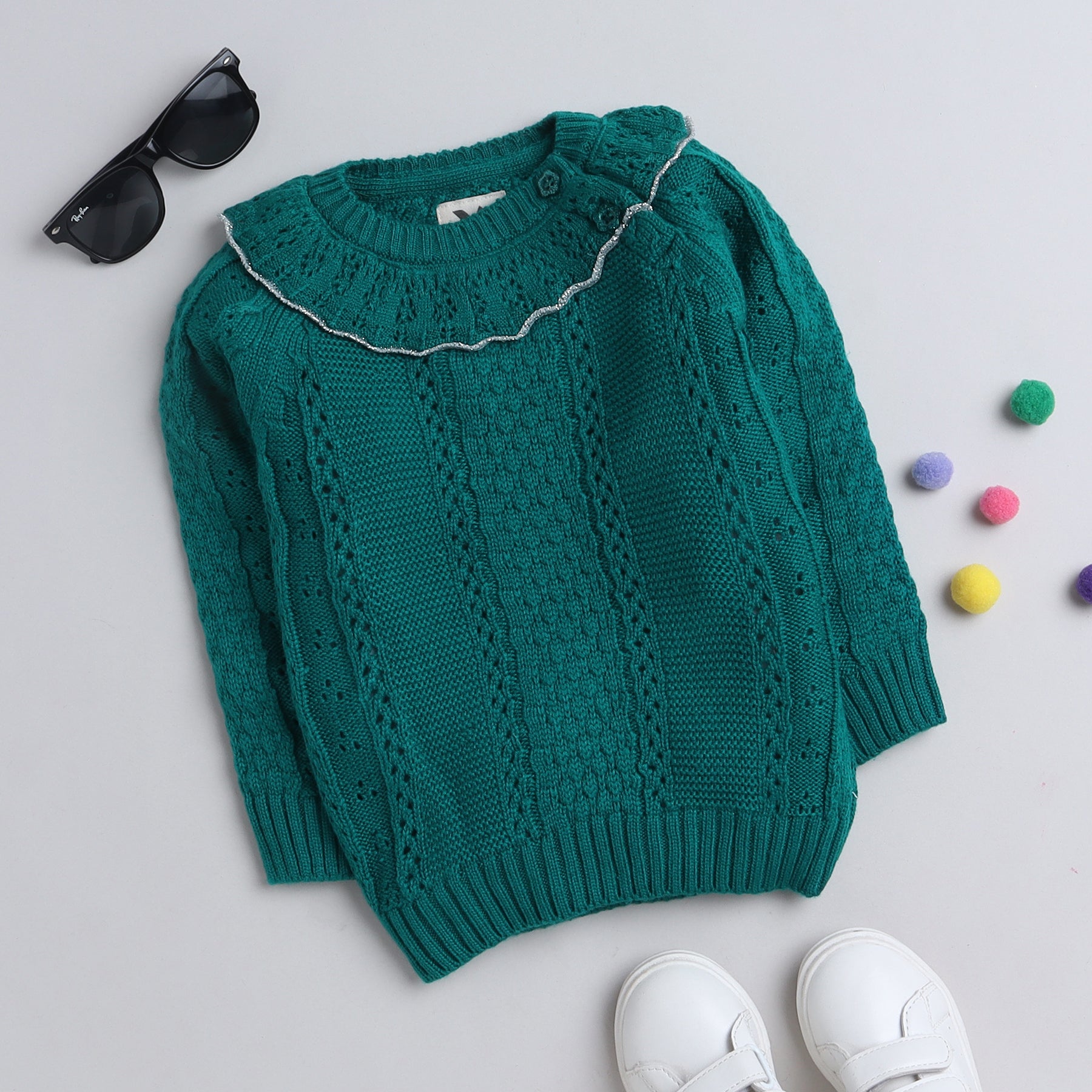 Cute Knit Sweater for Girls| Soft Long Sleeve Toddler Knitwear