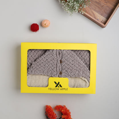 Yellow Aplle Luxury Knitted Baby Blanket – Soft & Reversible Wrap for Newborns | Premium Comfort & Warmth