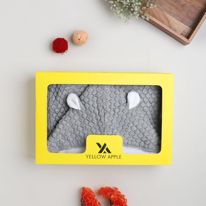 Yellow Apple Knitted Baby Sleeping Bag with Hood | Soft Winter Baby Sleep Sack