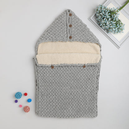 Yellow Apple Knitted Baby Blanket – Soft & Reversible Wrap for Newborns | Premium Comfort & Warmth