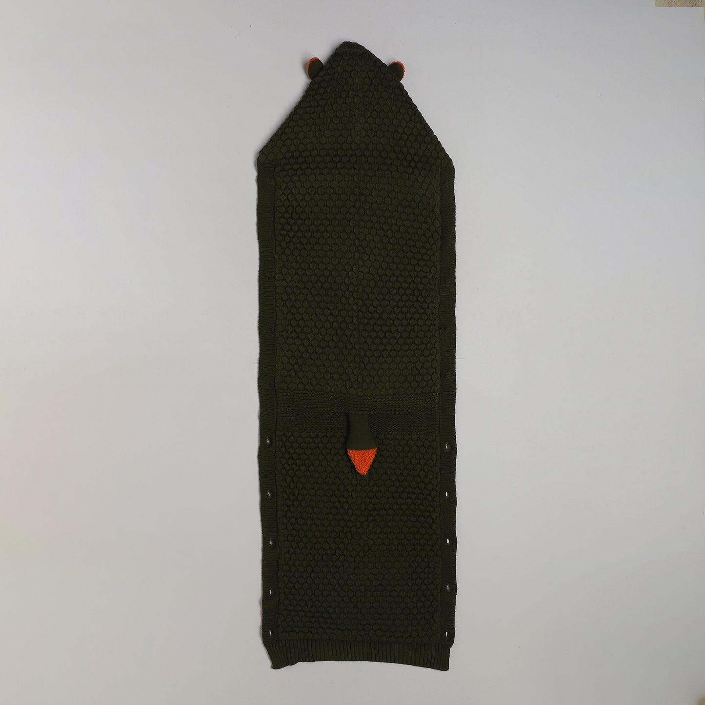 Yellow Apple Knitted Baby Sleeping Bag with Hood | Soft Winter Baby Sleep Sack