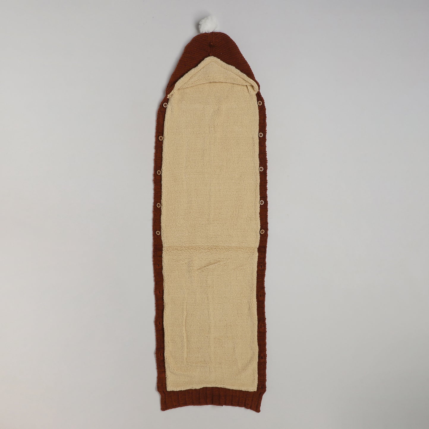 Yellow Apple Knitted Baby Sleeping Bag with Hood | Soft & Warm Infant Winter Sleep Sack