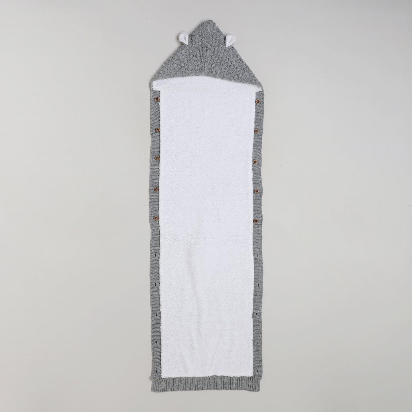 Yellow Apple Knitted Baby Sleeping Bag with Hood | Soft Winter Baby Sleep Sack