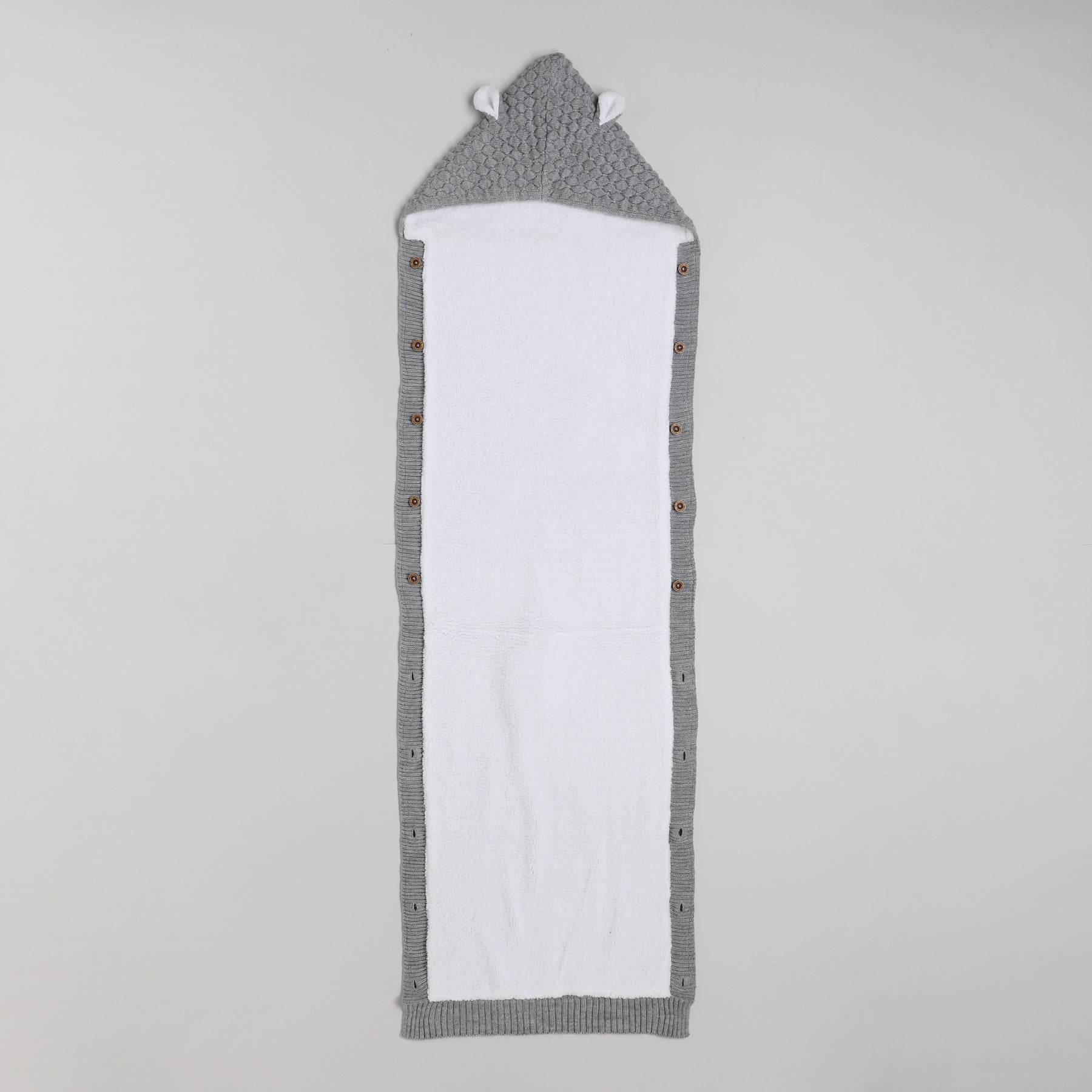 Knitted Baby Sleeping Bag with Hood | Soft Winter Baby Sleep Sack
