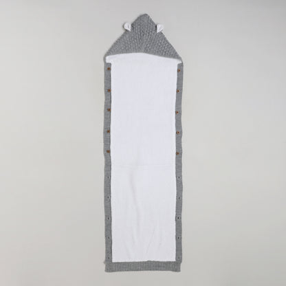 Yellow Apple Knitted Baby Sleeping Bag with Hood | Soft Winter Baby Sleep Sack