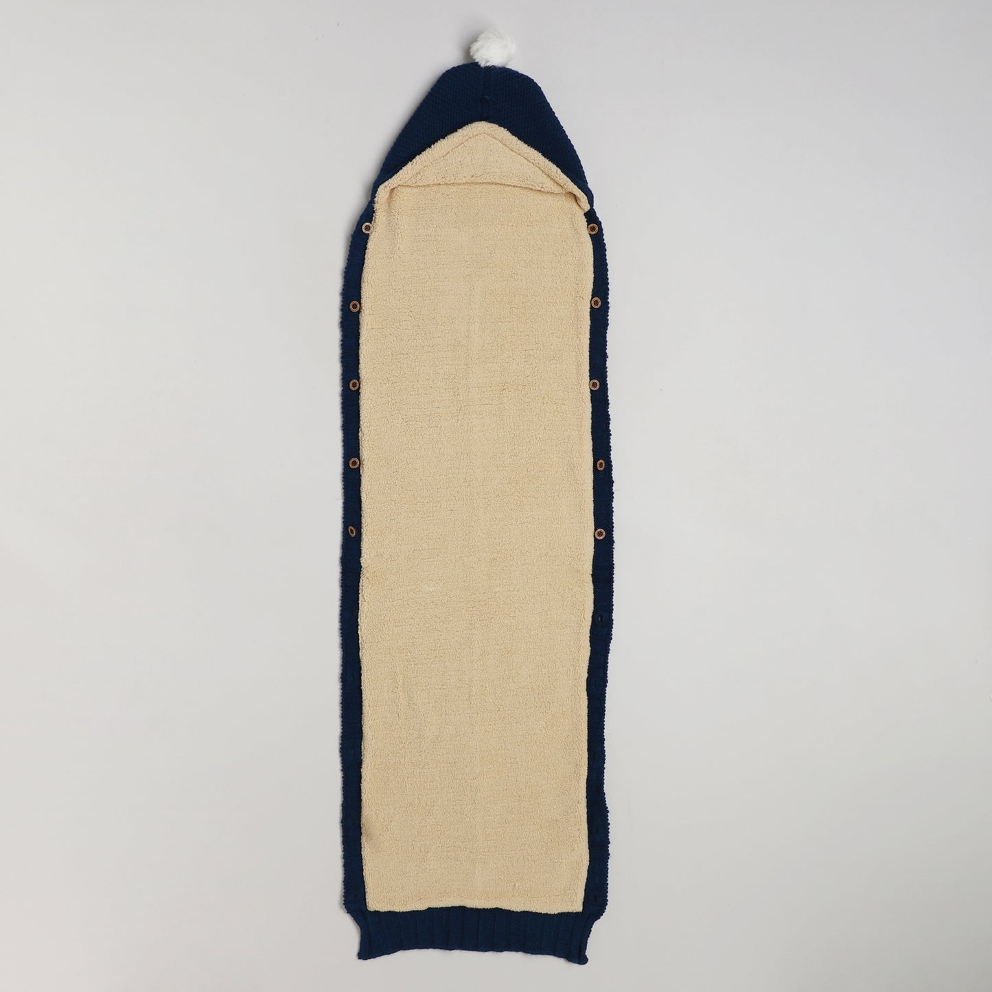 Yellow Apple Knitted Baby Sleeping Bag with Hood | Soft & Warm Infant Winter Sleep Sack