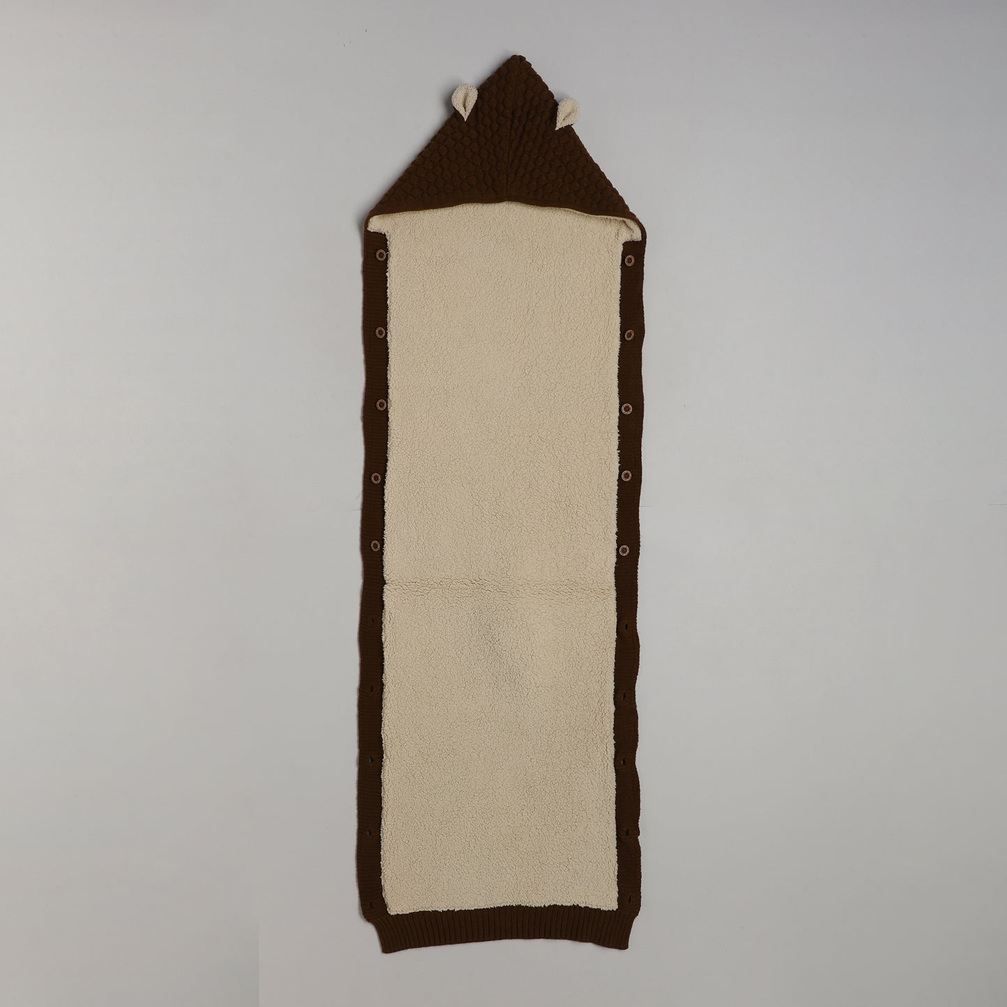 Yellow Apple Knitted Baby Sleeping Bag with Hood | Soft Winter Baby Sleep Sack