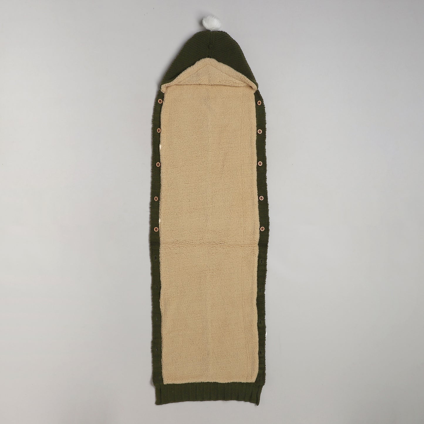 Yellow Apple Knitted Baby Sleeping Bag with Hood | Soft & Warm Infant Winter Sleep Sack