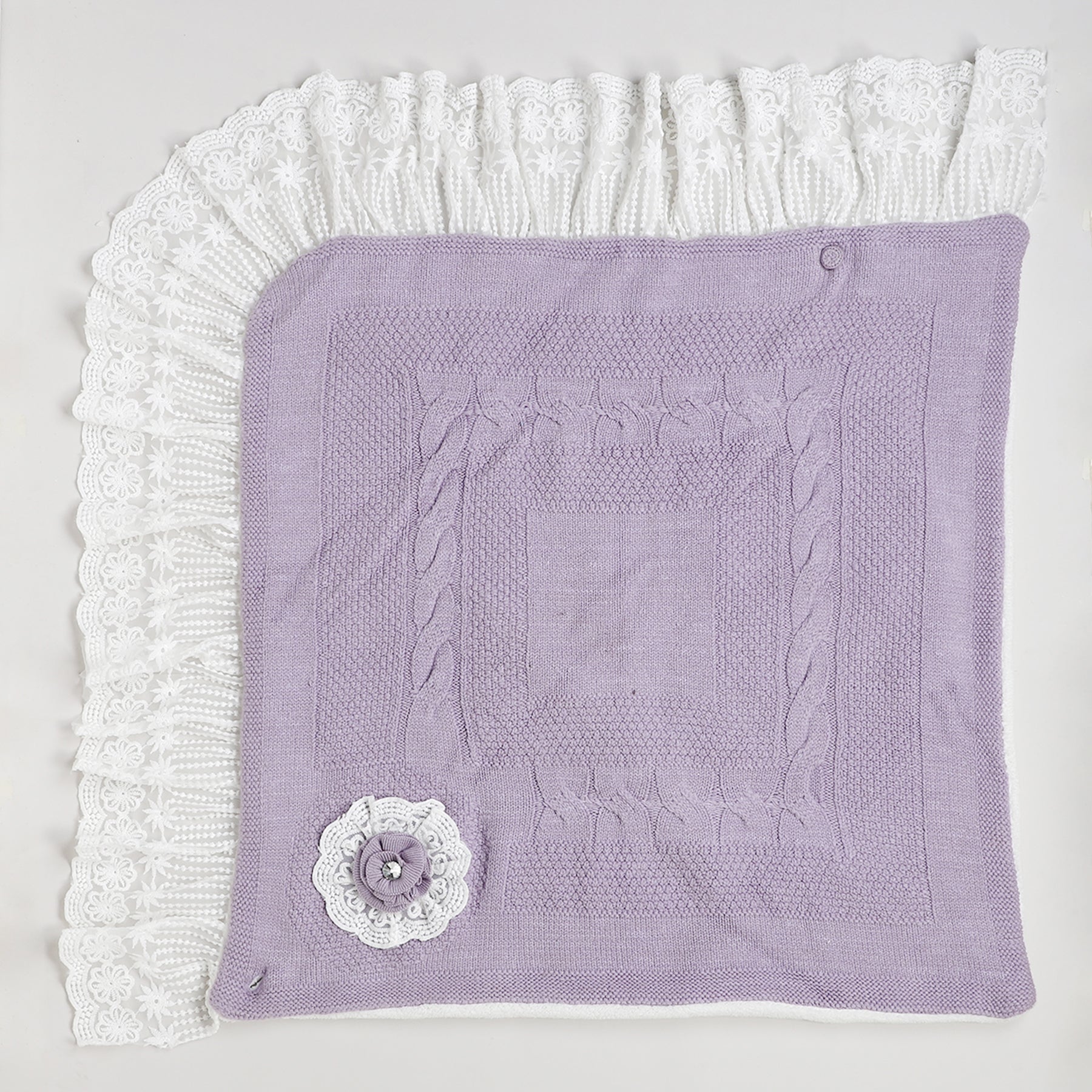 Luxury Knitted Baby Blanket – Soft & Reversible Wrap for Newborns | Premium Comfort & Warmth