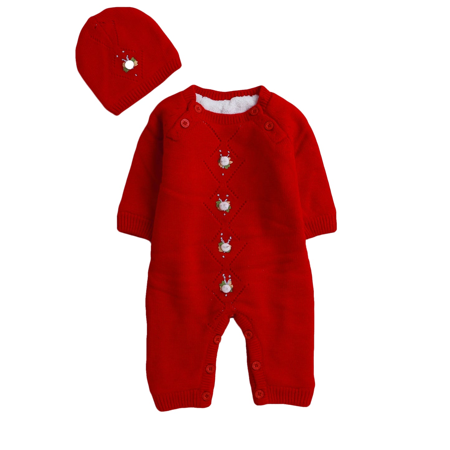 Beautiful Baby Romper With Cap