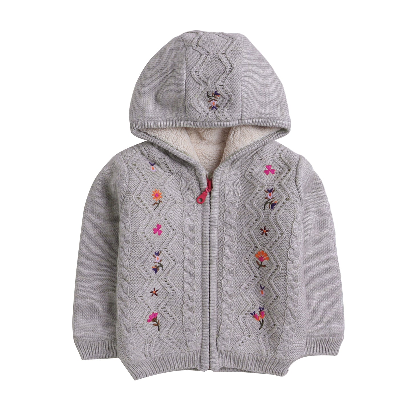 Baby  Self Design Hooded Neck  Sweater