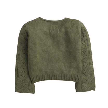 Baby Self Design  Round Neck Sweater