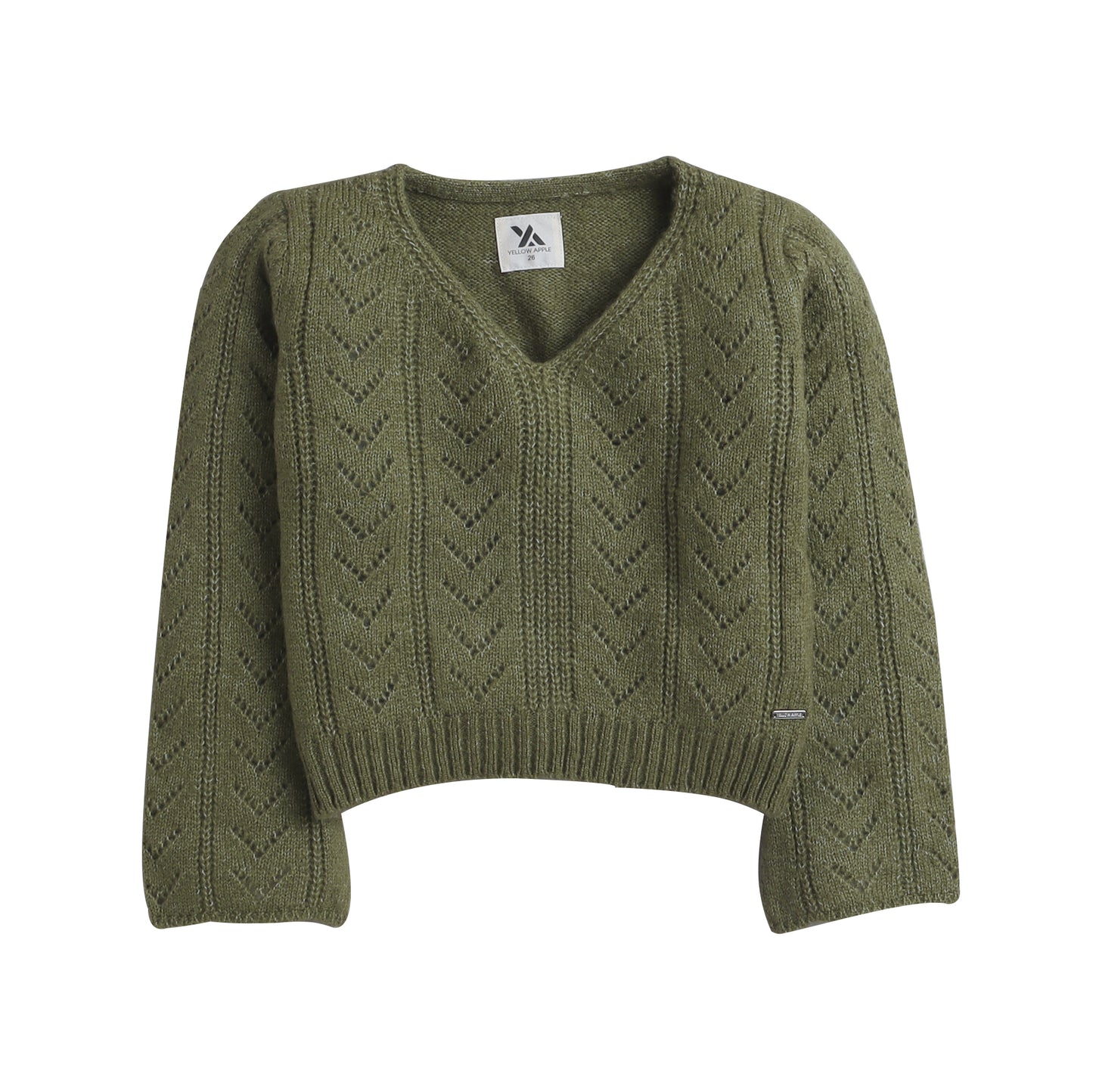 Baby Self Design  Round Neck Sweater