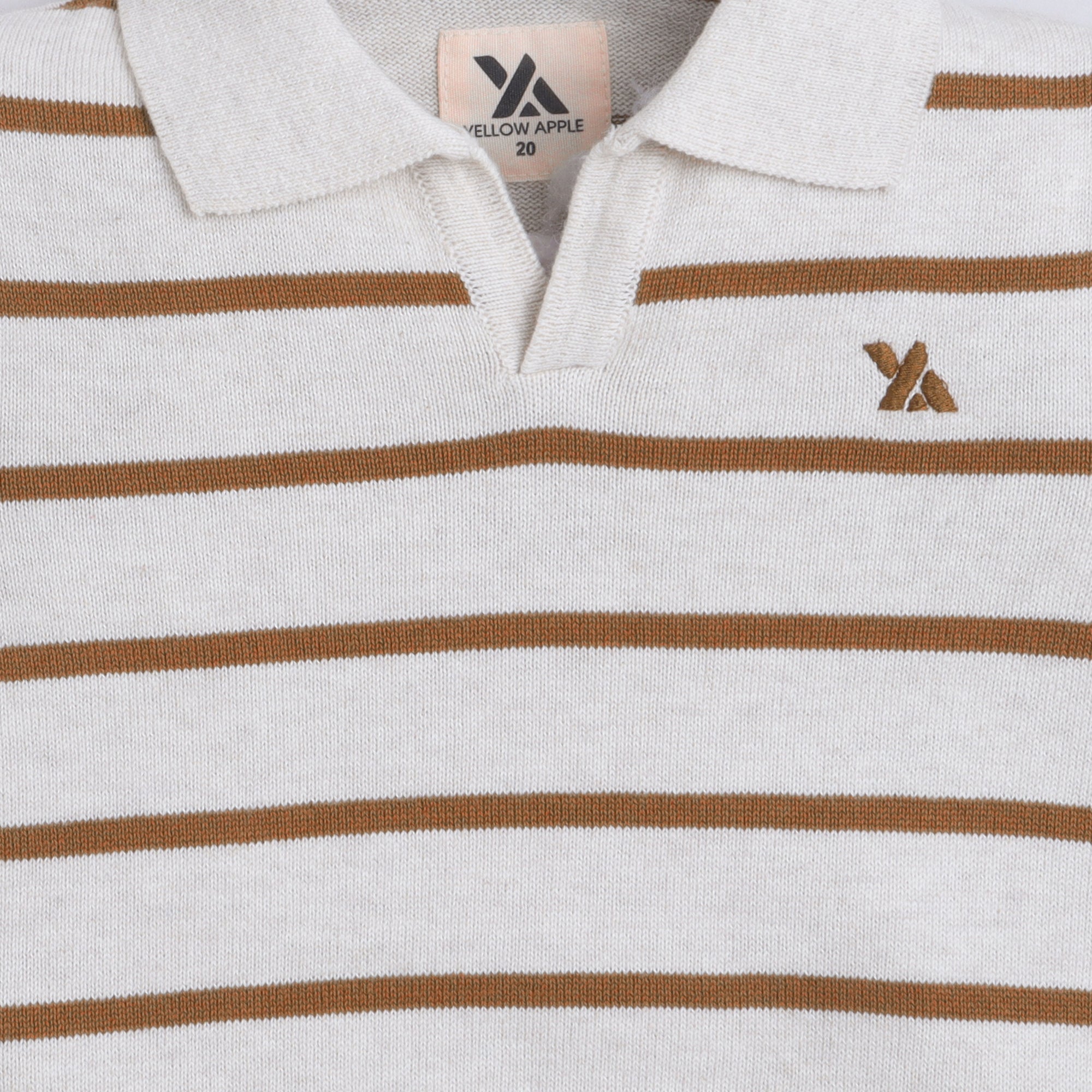 Boys Cable Knit Polo T-Shirt, Soft Cotton Half Sleeve Collar Tee for Boys, Casual Summer Wear