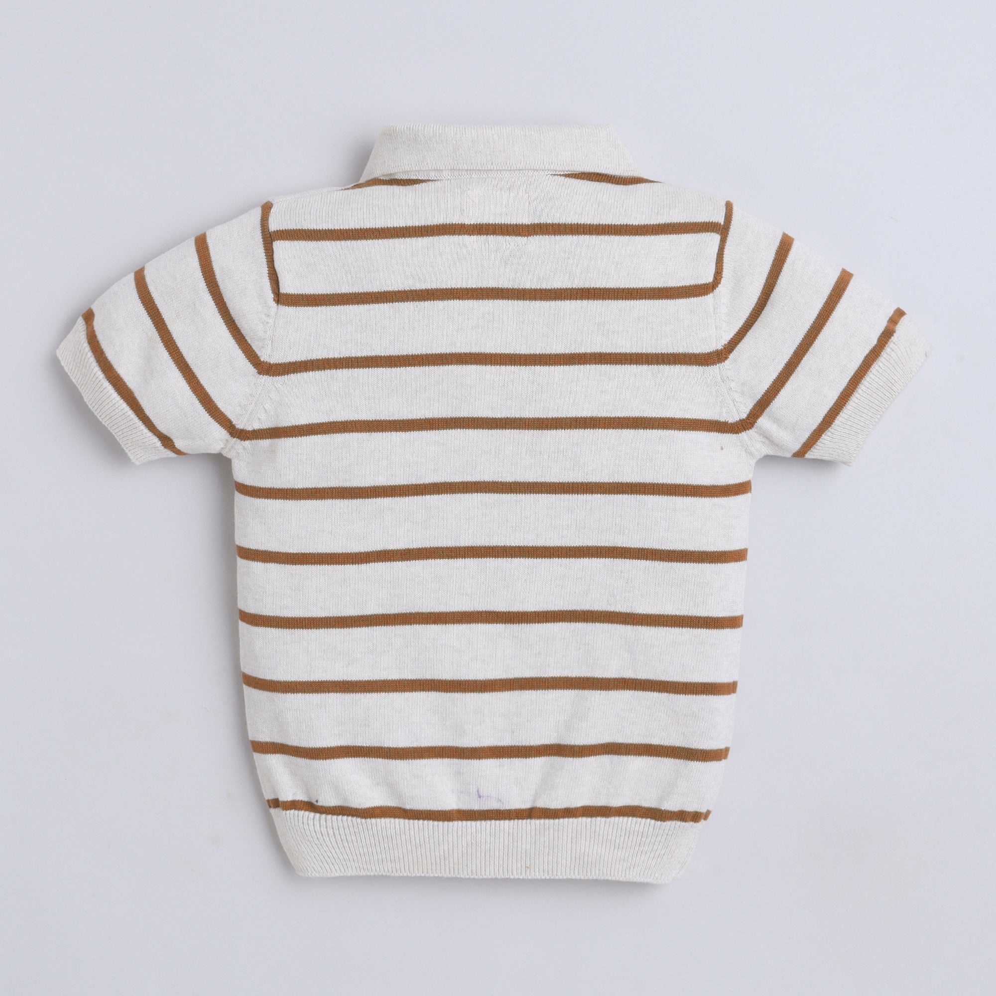 Boys Cable Knit Polo T-Shirt, Soft Cotton Half Sleeve Collar Tee for Boys, Casual Summer Wear