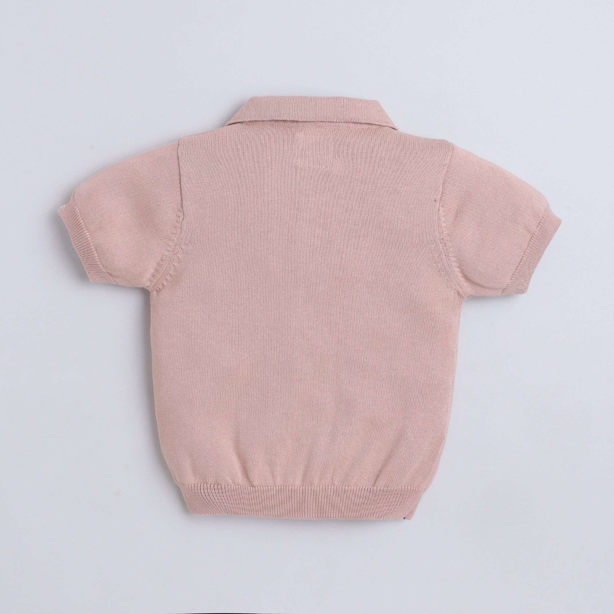 Boys Cable Knit Polo T-Shirt, Soft Cotton Half Sleeve Collar Tee for Boys, Casual Summer Wear