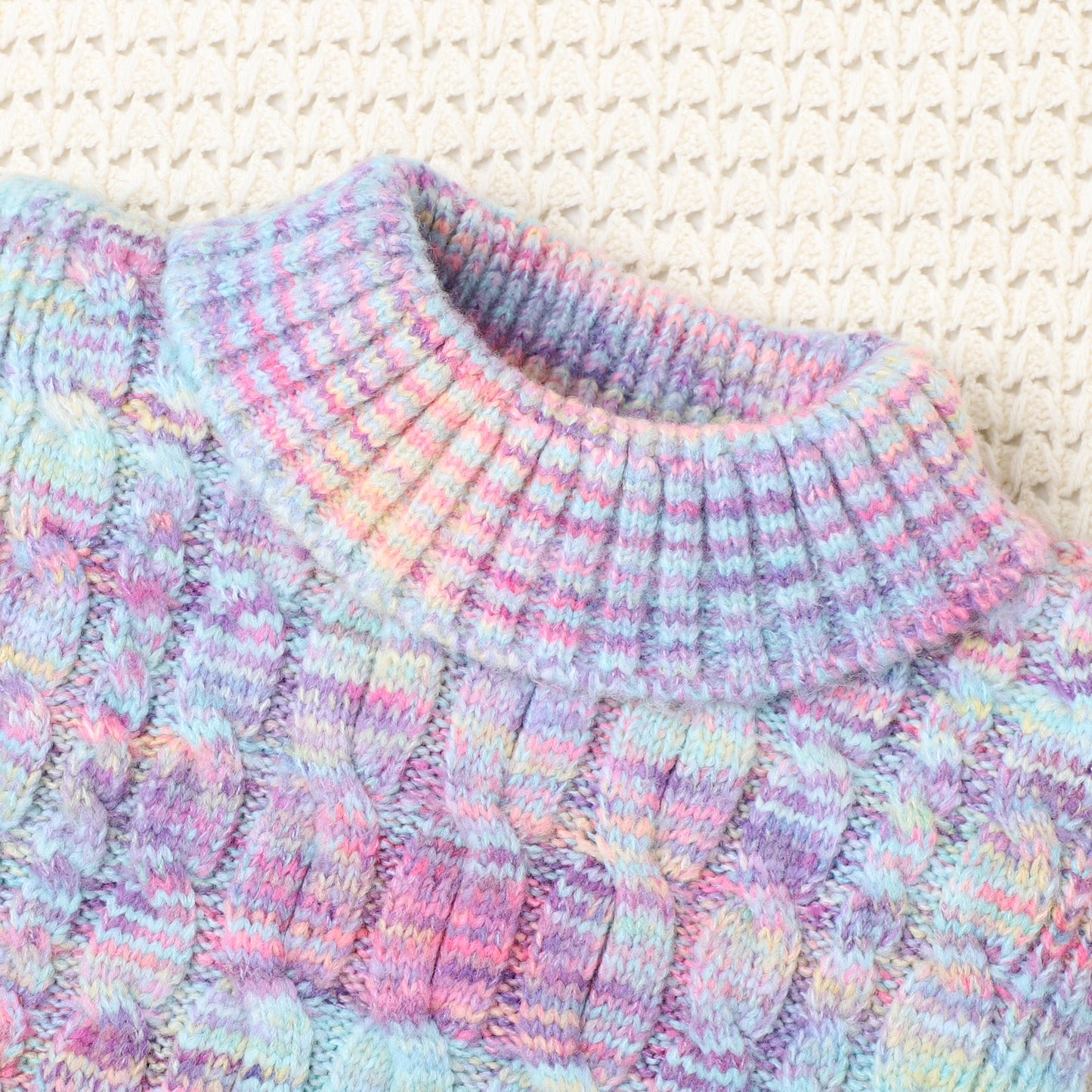 Beautiful Girls Winter Wear Round Neck Woolen Poncho