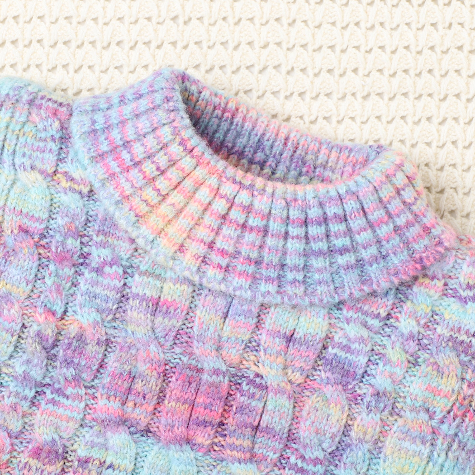Beautiful Girls Winter Wear Round Neck Woolen Poncho