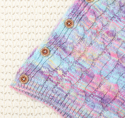 Beautiful Girls Winter Wear Round Neck Woolen Poncho