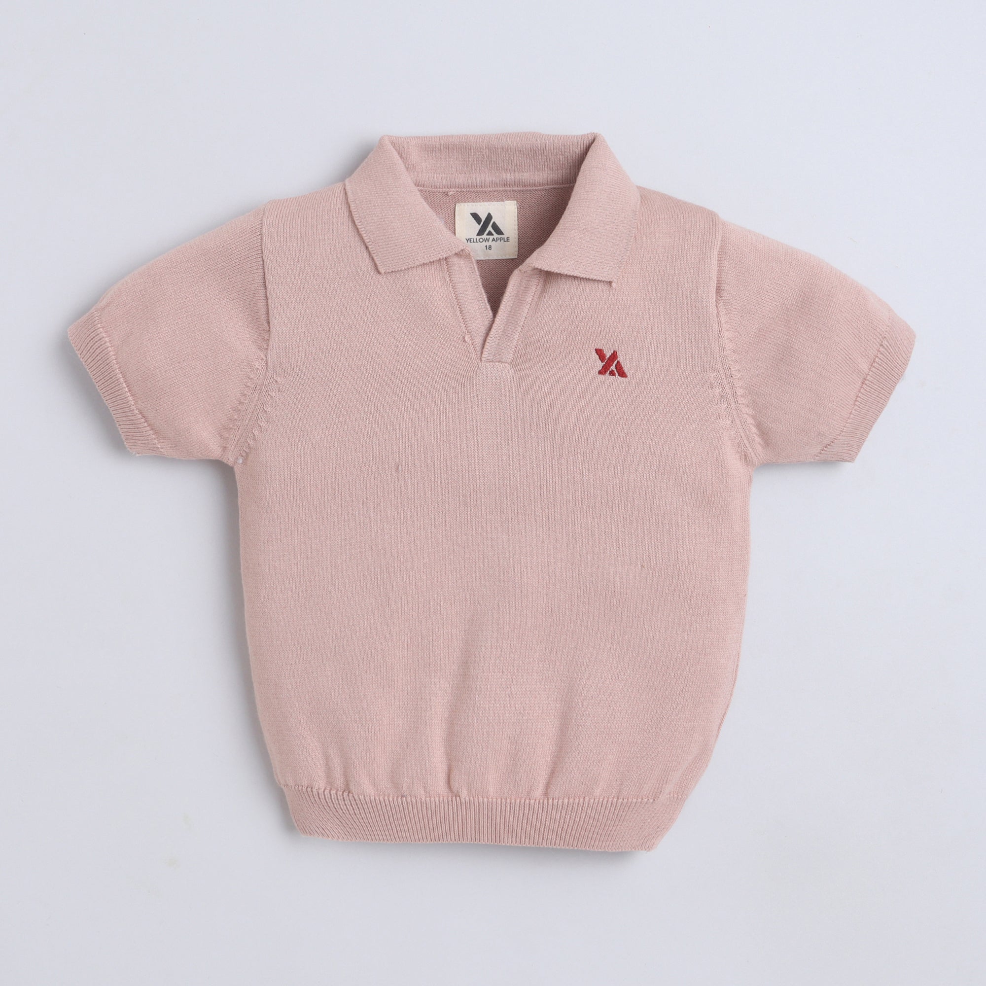Boys Cable Knit Polo T-Shirt, Soft Cotton Half Sleeve Collar Tee for Boys, Casual Summer Wear