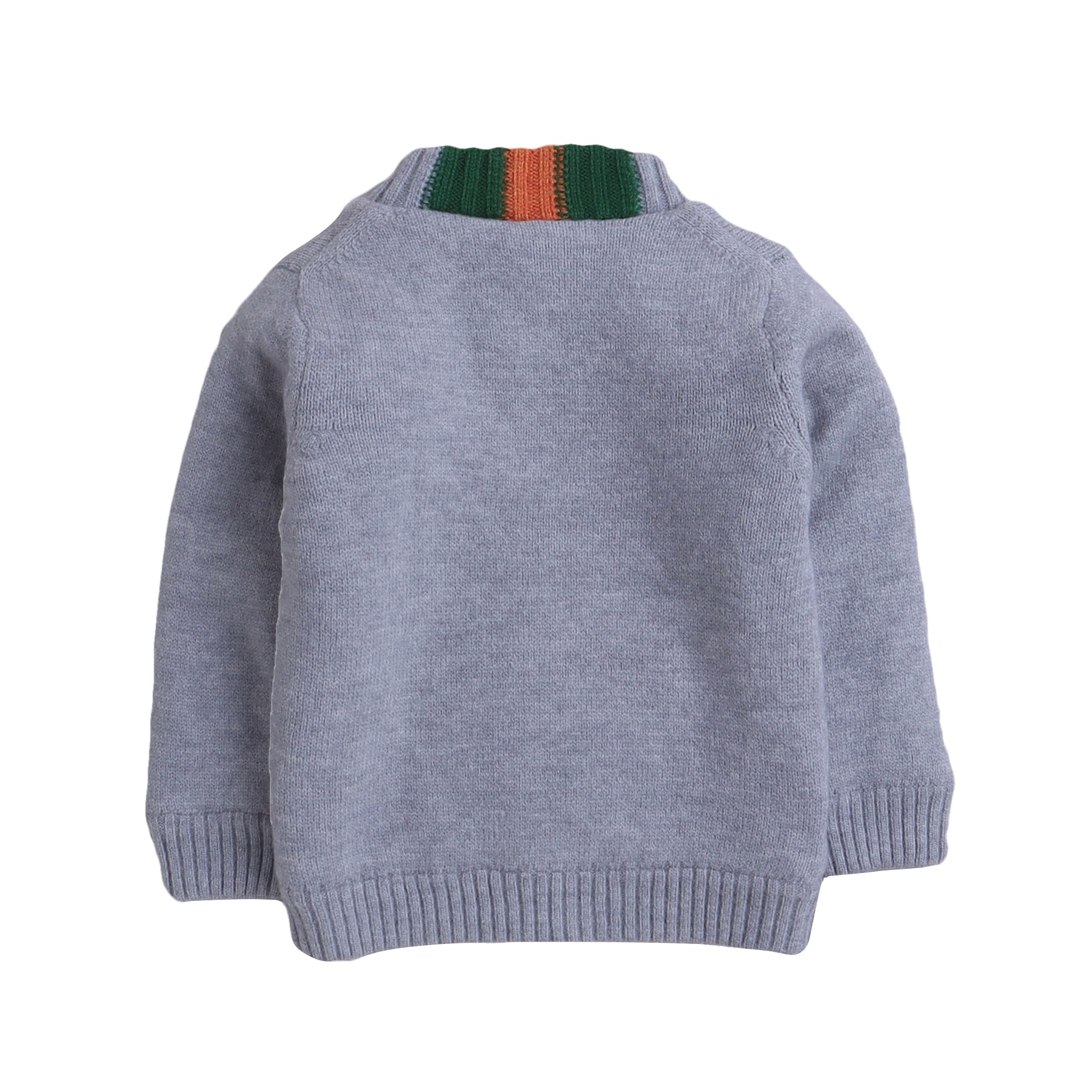 Boys Solid Knit Zip-Up Sweater | Soft Warm High Neck Full Sleeve Winter Cardigan with Front Pockets | Kids Winter Knitwear