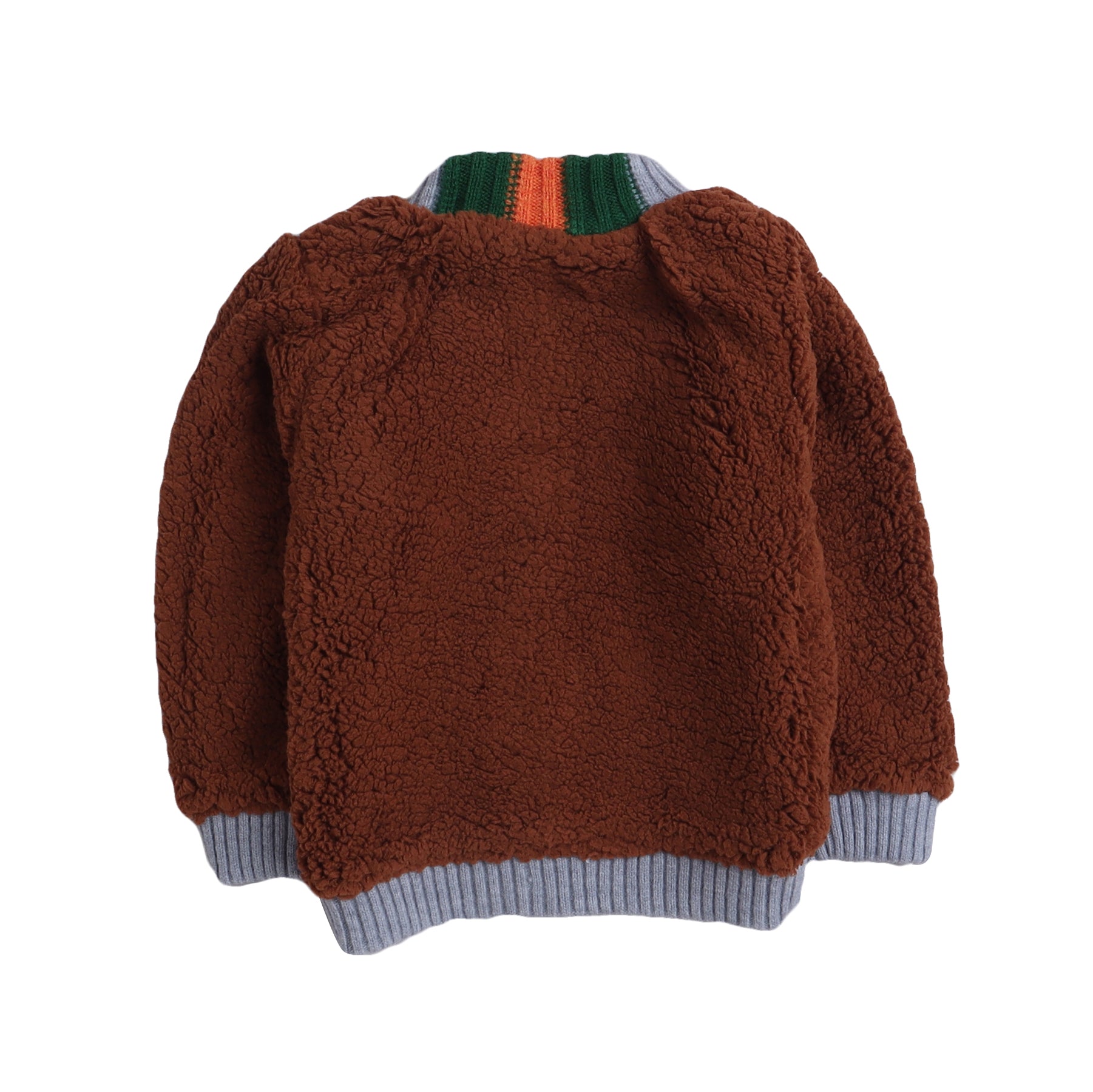 Boys Solid Knit Zip-Up Sweater | Soft Warm High Neck Full Sleeve Winter Cardigan with Front Pockets | Kids Winter Knitwear