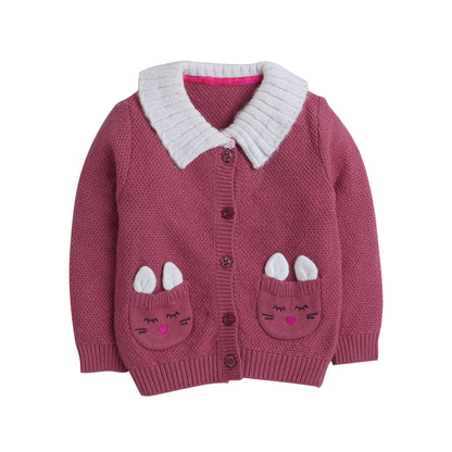 Beautiful Baby Girl Self Design Sweater