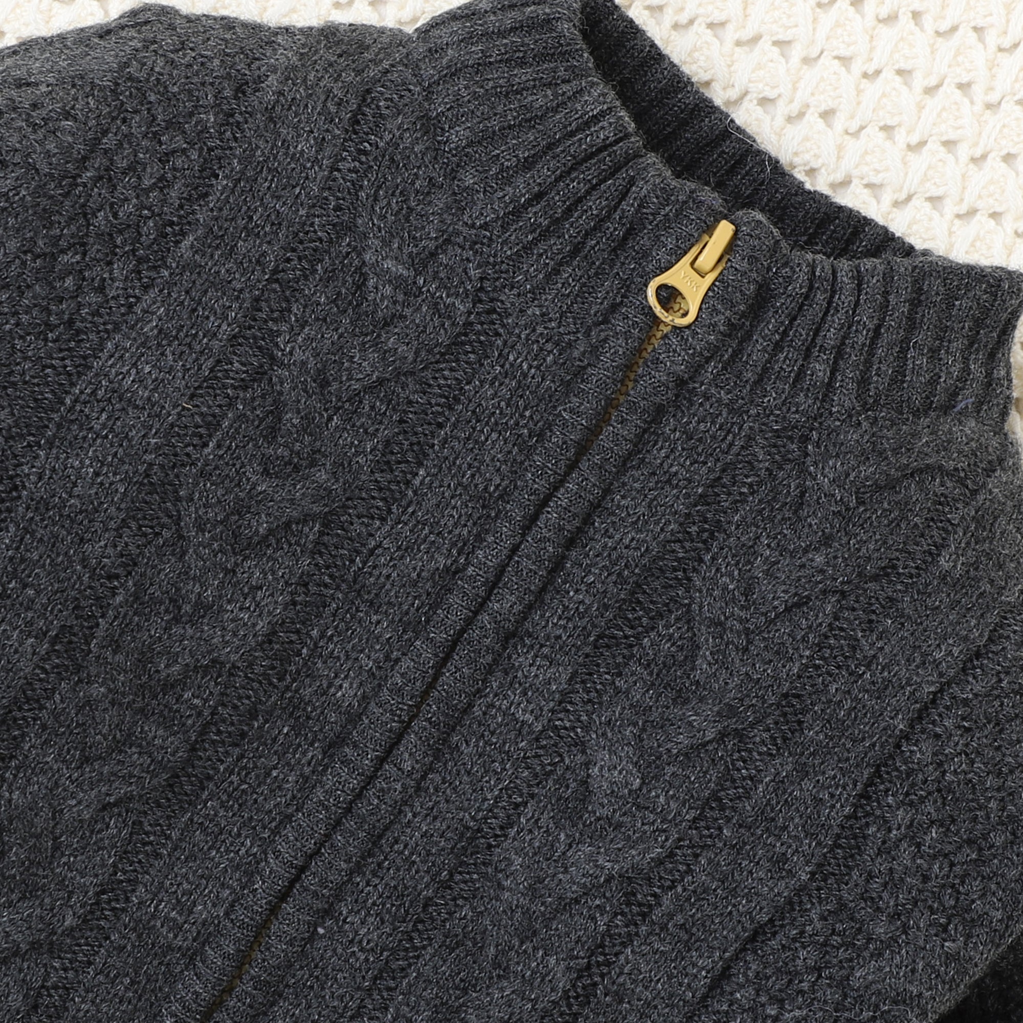 Boys Cable Knit Zip-Up Sweater | Soft Warm High Neck Full Sleeve Winter Cardigan with Front Pockets
