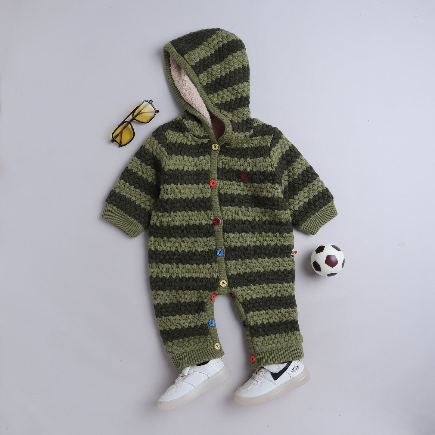 Babies Woolen Romper  With Inner Fleece