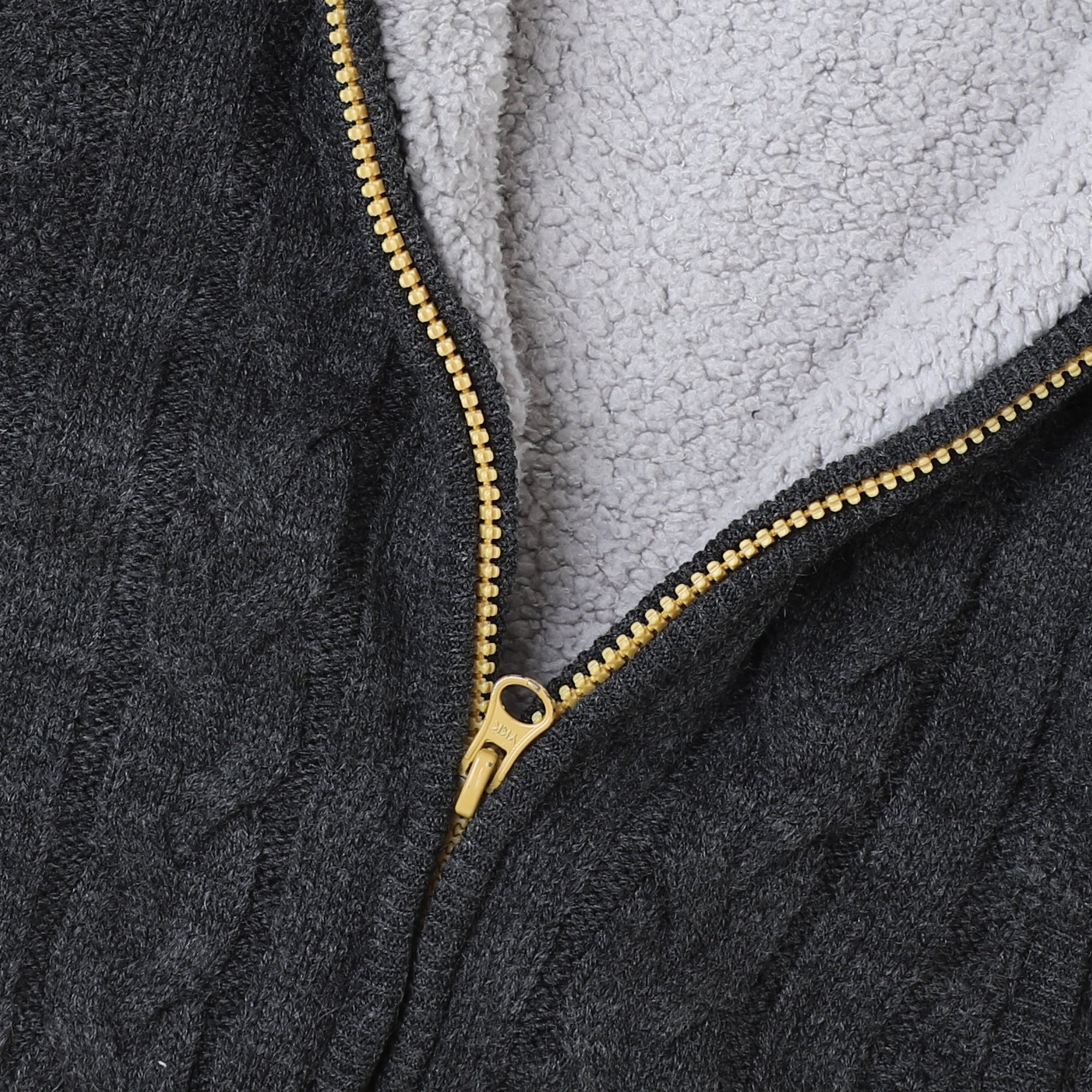 Boys Cable Knit Zip-Up Sweater | Soft Warm High Neck Full Sleeve Winter Cardigan with Front Pockets