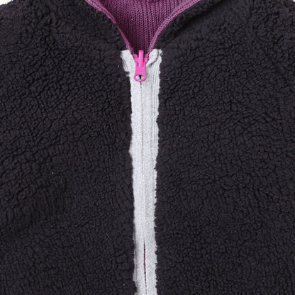 Cozy Kids’ Knitted Zip-Up Hoodie – Warm Winter Sweater for Girls