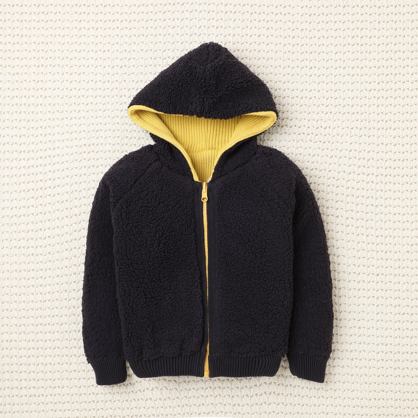 Cozy Kids’ Knitted Zip-Up Hoodie – Warm Winter Sweater for Girls