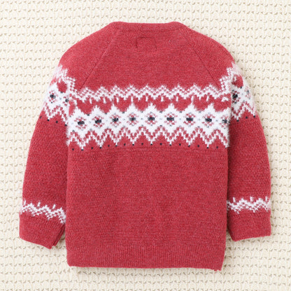 Yellow Apple-Warm Boys' Knit Sweater – Soft, Stylish & Comfortable Winter Wear