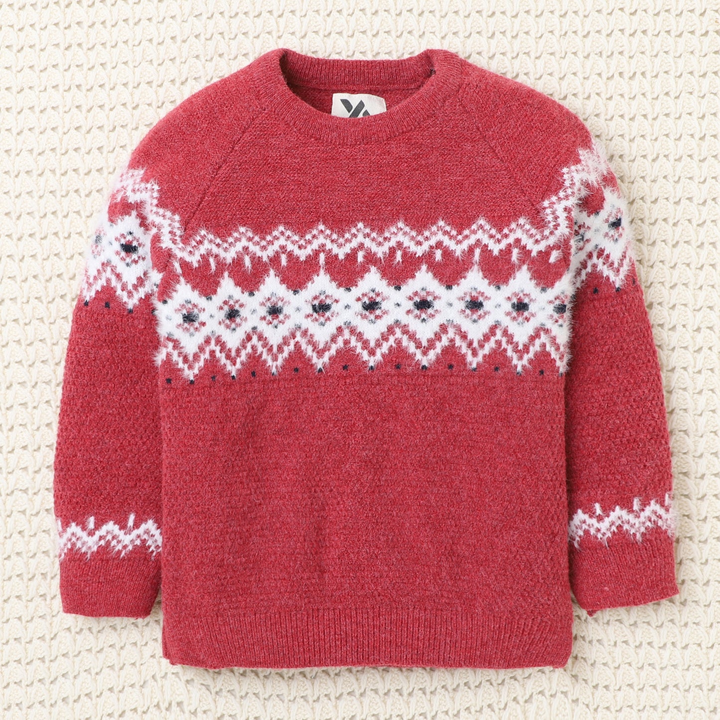 Yellow Apple-Warm Boys' Knit Sweater – Soft, Stylish & Comfortable Winter Wear