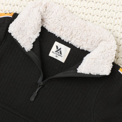 Boys Winter Co-Ord Set | Hoodie & Jogger Set for Kids | Warm Fleece Tracksuit with Zip Neck
