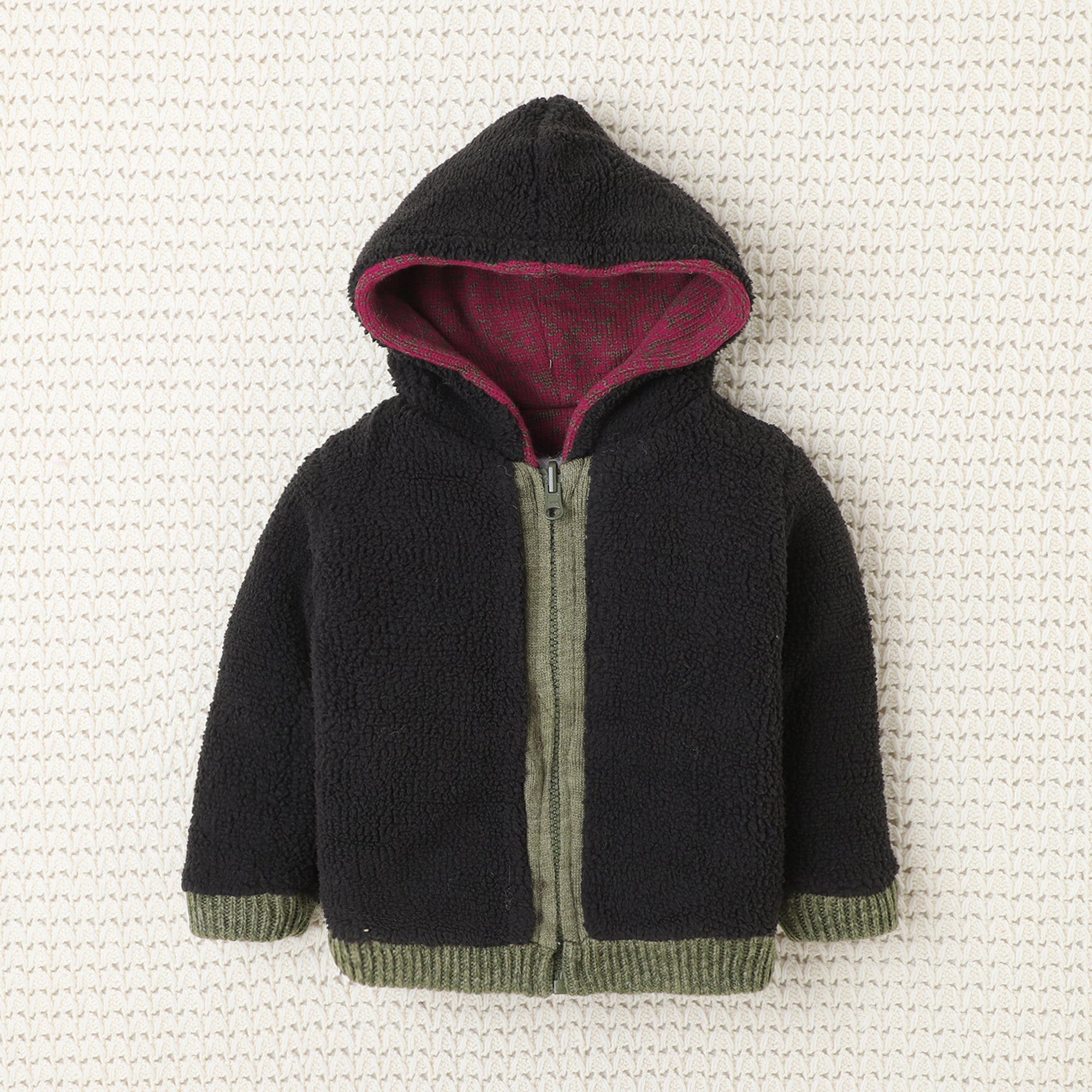 Boys Hooded Knit Zip-Up Sweater | Soft Warm Full Sleeve Winter Hoodie Jacket with Front Pockets | Cozy Kids Winter Wear