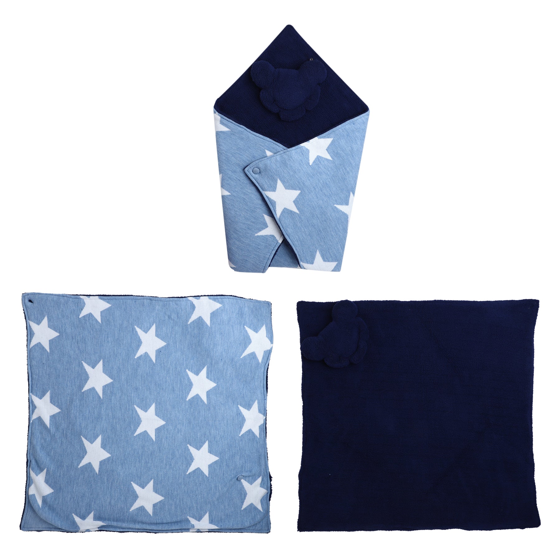 Knitted Baby Blanket – Soft & Reversible Wrap for Newborns | Premium Comfort & Warmth