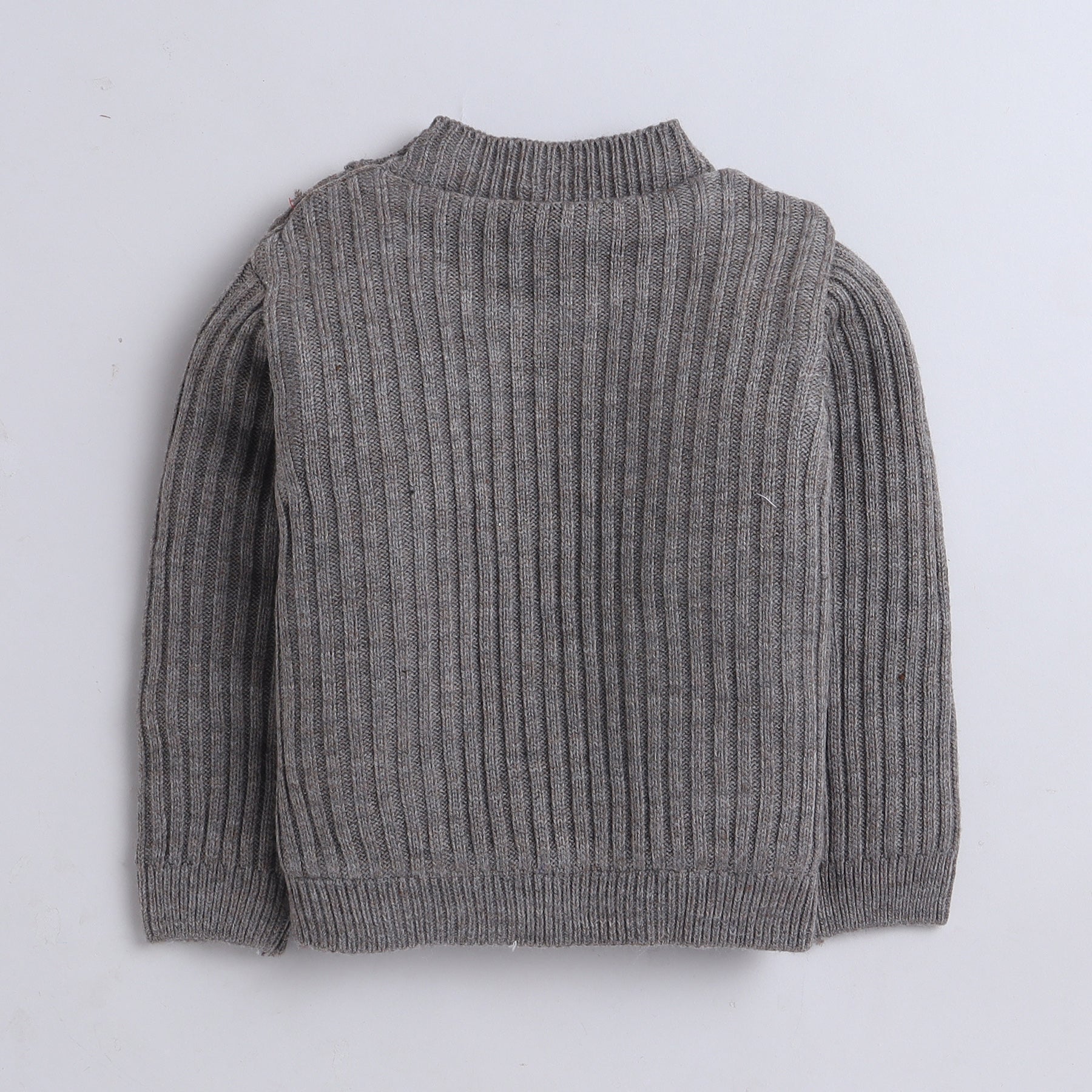Kids Cable Knit High Neck Sweater | Full Sleeve Winter Pullover with Shoulder Button | Soft Warm Knitted Sweater