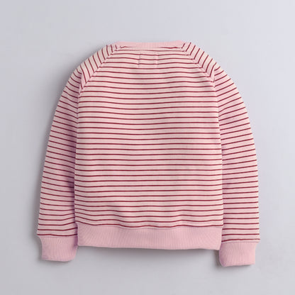 Yellow Apple- Adorable Kids Sweatshirt with Rainbow & Cloud Embroidery