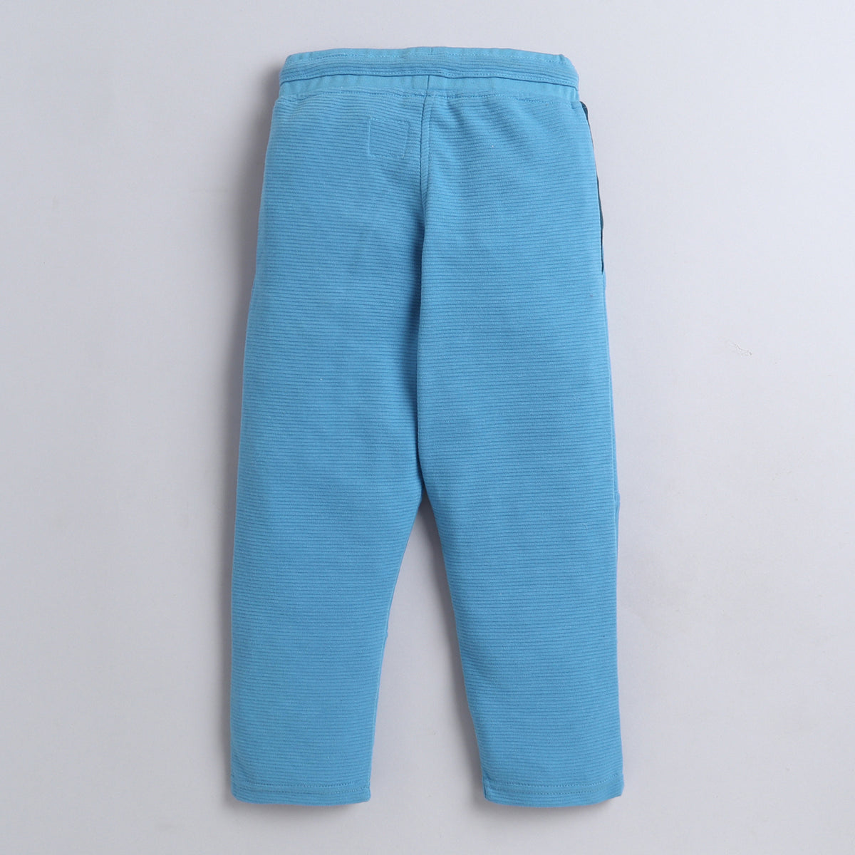 Boys Textured Jogger Pants with Drawstring Waist & Panel Detailing
