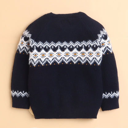 Yellow Apple-Warm Boys' Knit Sweater – Soft, Stylish & Comfortable Winter Wear