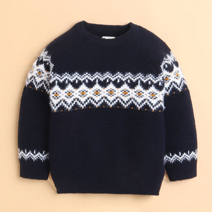 Yellow Apple-Warm Boys' Knit Sweater – Soft, Stylish & Comfortable Winter Wear