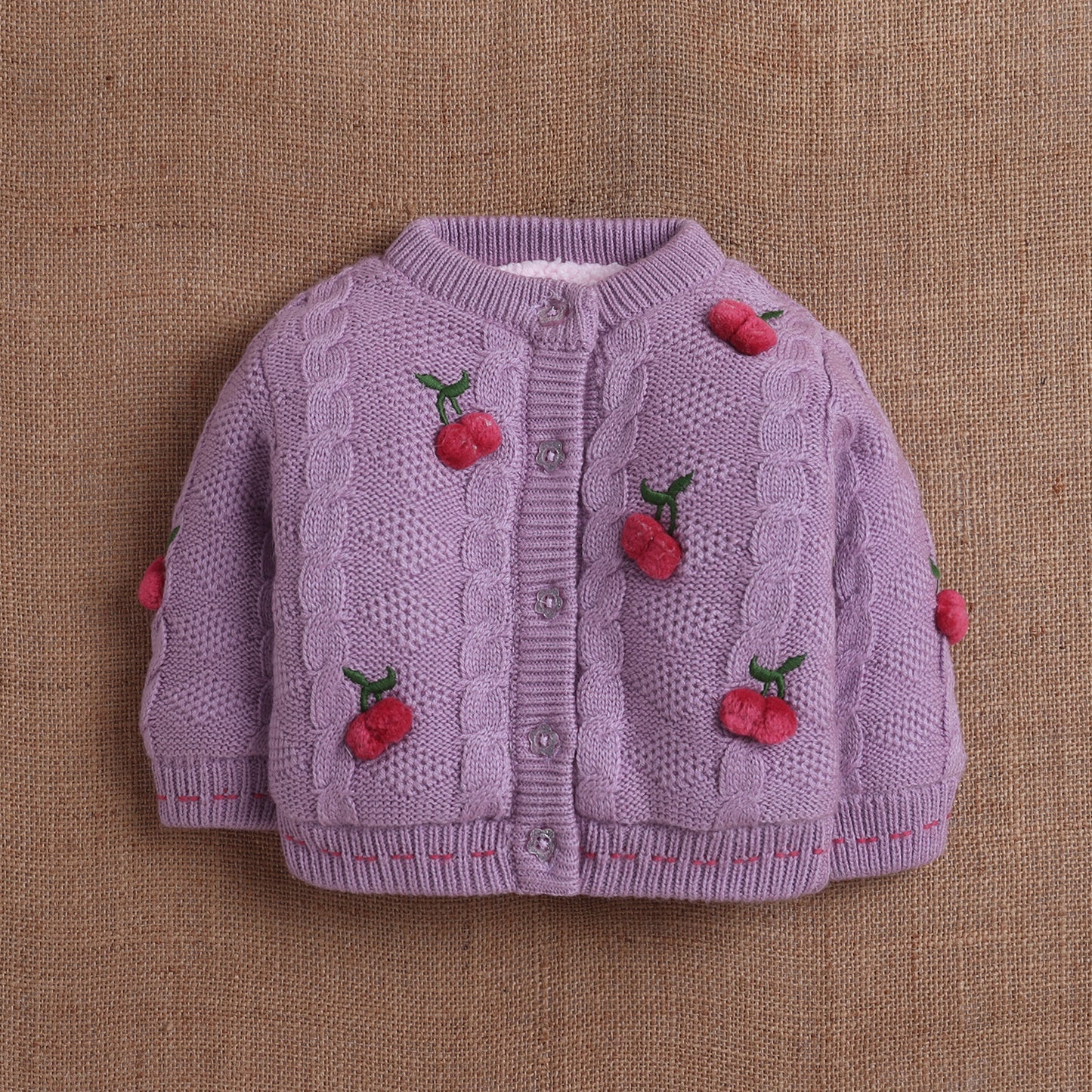 Yellow Apple- Baby Knitted Sweater & Pant Set | Cozy Winter Wear with Cute Embroidered Design