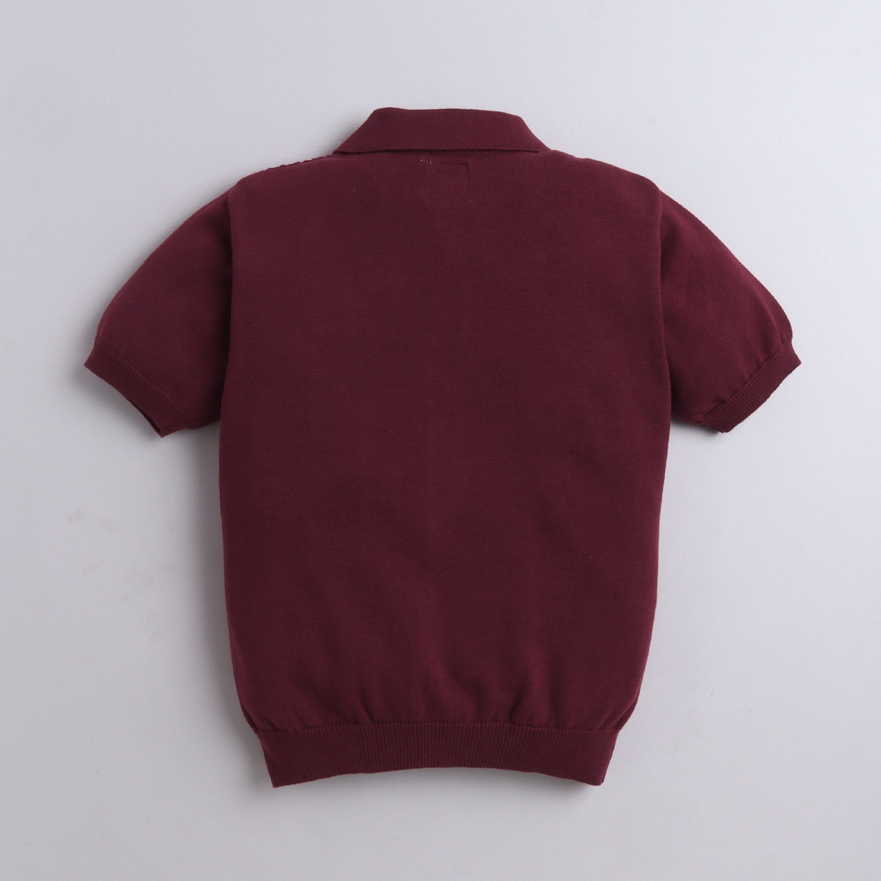Boys Cable Knit Polo T-Shirt, Soft Cotton Half Sleeve Collar Tee for Boys, Casual Summer Wear