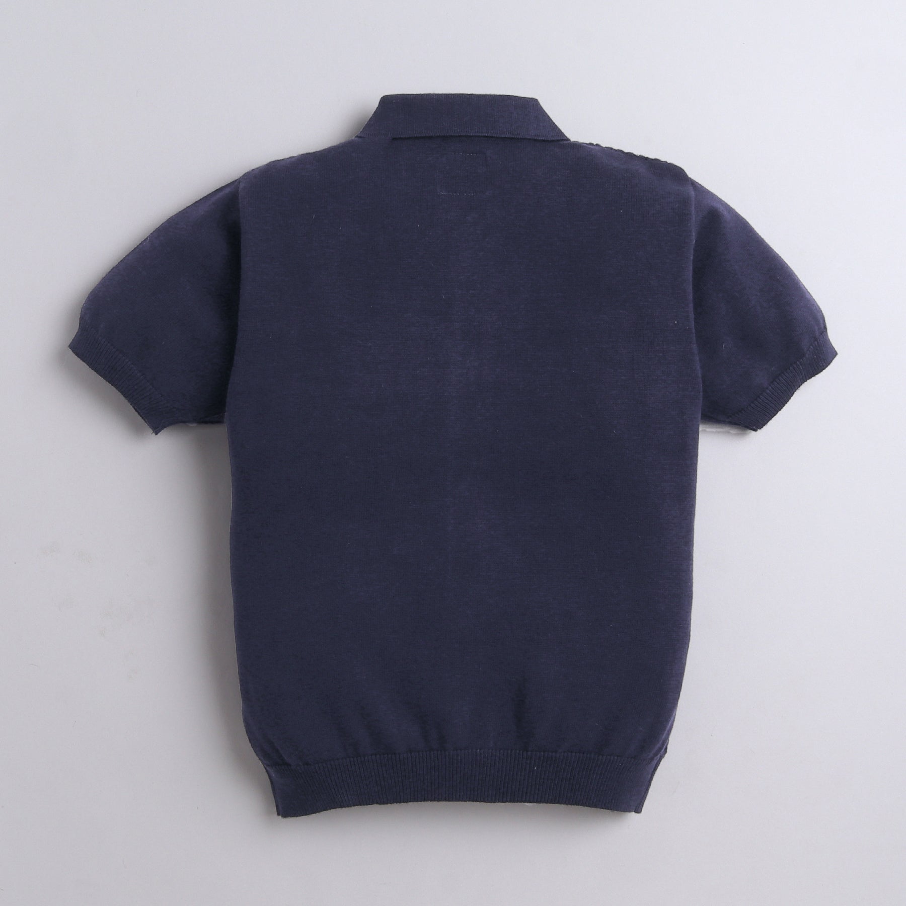 Boys Cable Knit Polo T-Shirt, Soft Cotton Half Sleeve Collar Tee for Boys, Casual Summer Wear