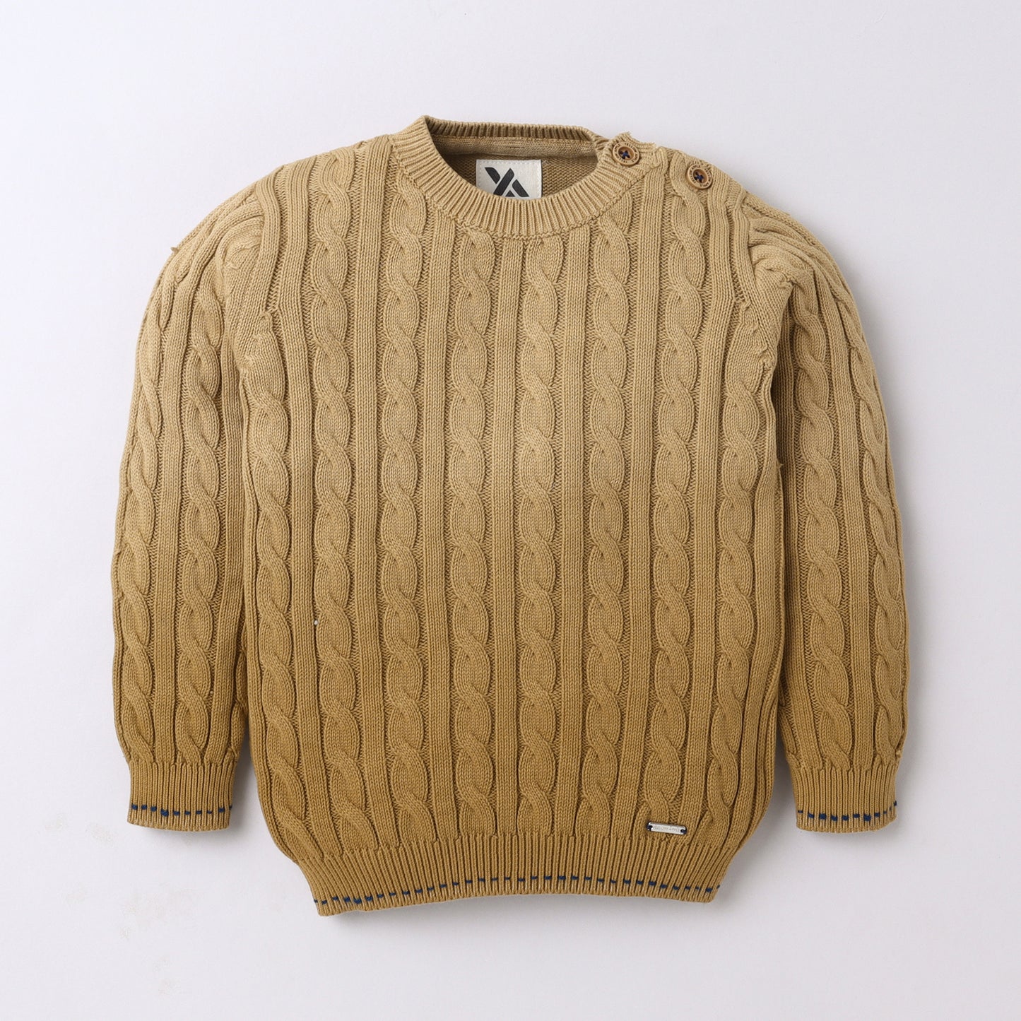 Yellow Apple-Warm Boys' Knit Sweater – Soft, Stylish & Comfortable Winter Wear