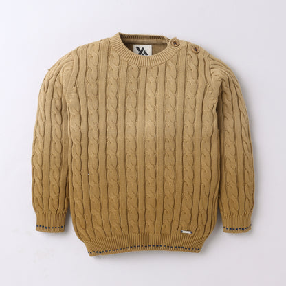 Yellow Apple-Warm Boys' Knit Sweater – Soft, Stylish & Comfortable Winter Wear