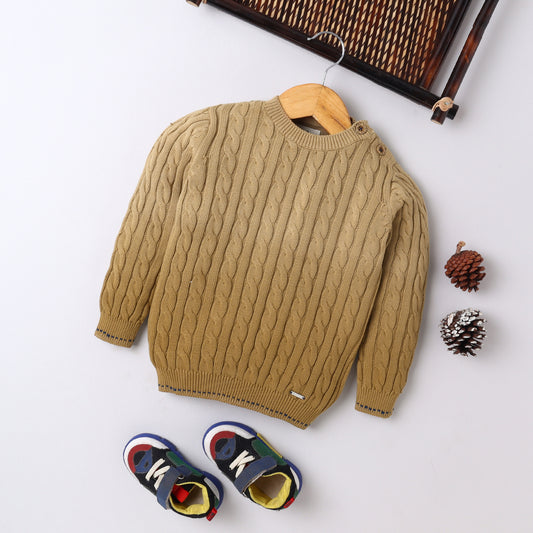 Yellow Apple-Warm Boys' Knit Sweater – Soft, Stylish & Comfortable Winter Wear