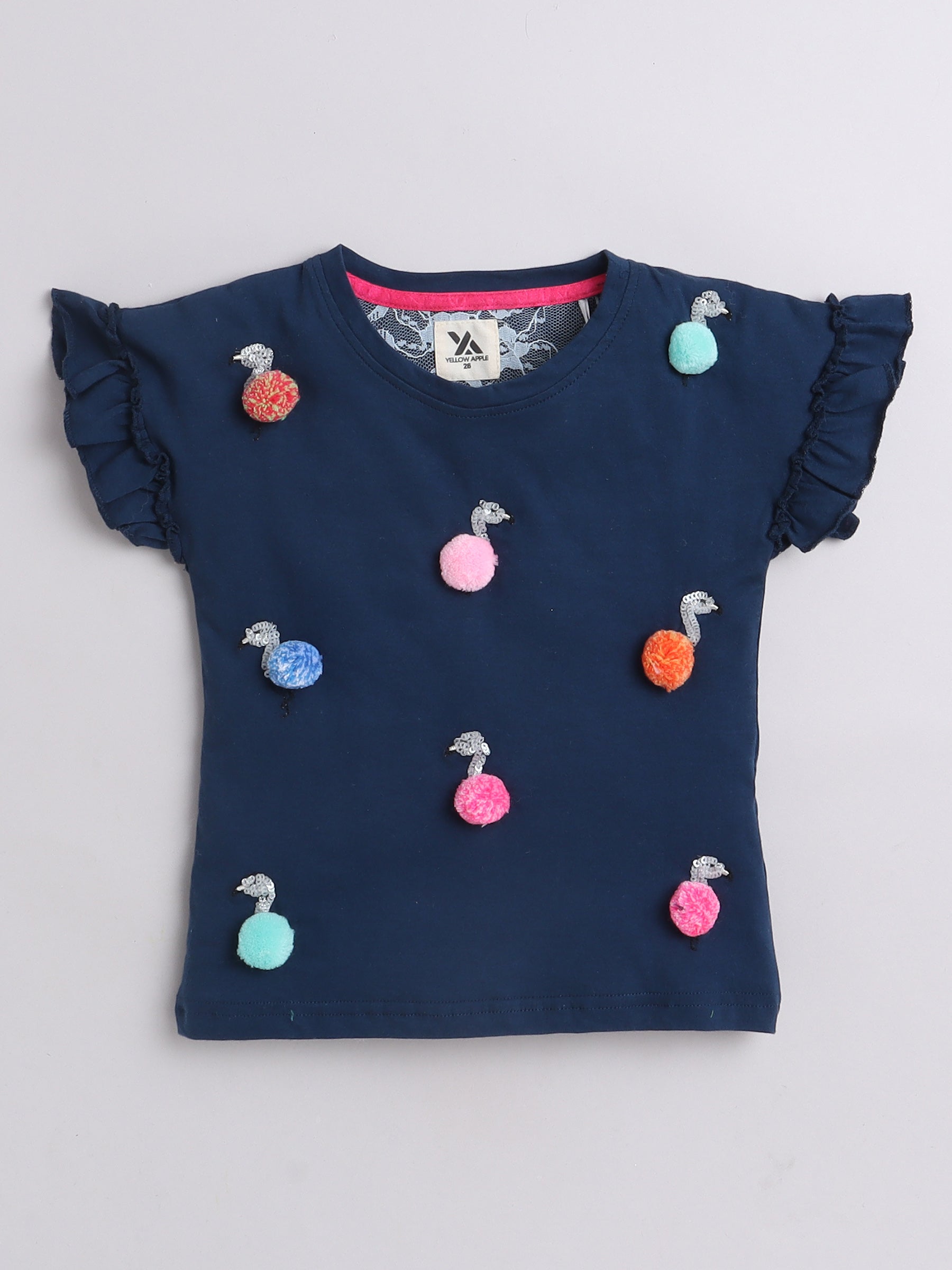 Designer Half Sleeve Cotton T-Shirts for Girls and Baby Girls