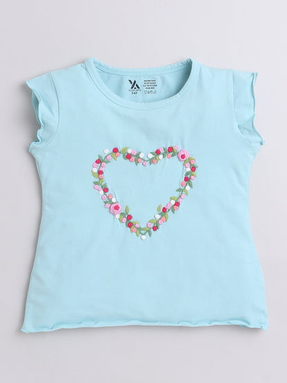 Half Sleeve Cotton T-Shirt-Set for Girls and Baby Girls